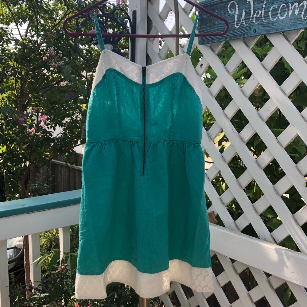 Anthropologie Petticoat Alley Linen Sundress